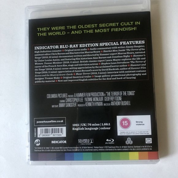 Indicator HD-The Terror of the Tongs-Blu-ray-NR-Christopher Lee-import-bonus - Picture 3 of 5